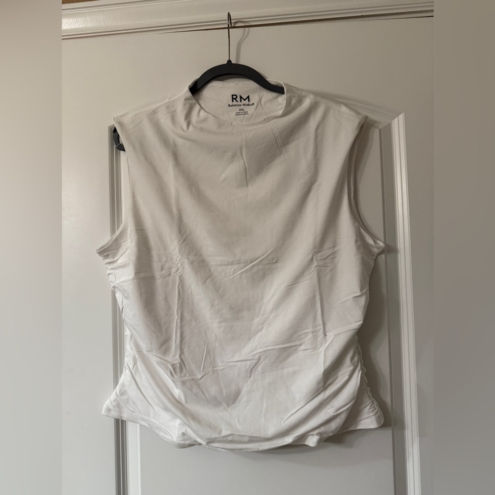 Rebecca Minkoff Ladies size XXL Classic White Tank. NWT!